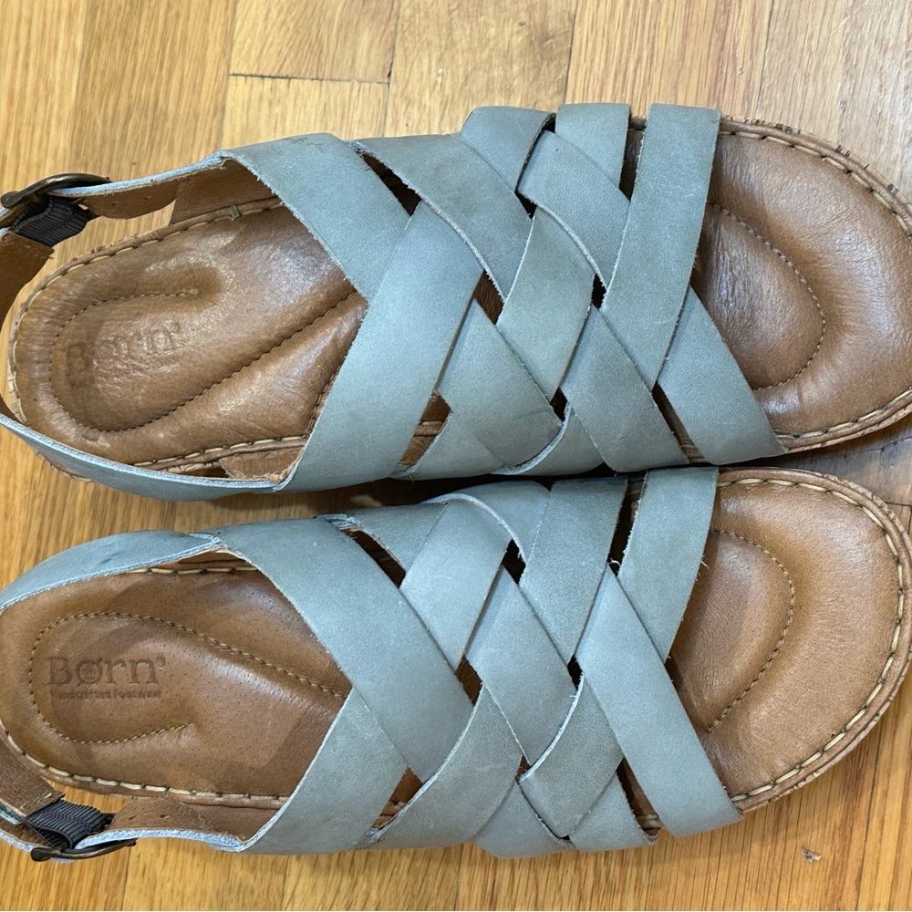 Born Women's Green Blue Leather Sandals SALE PRICE FIRM